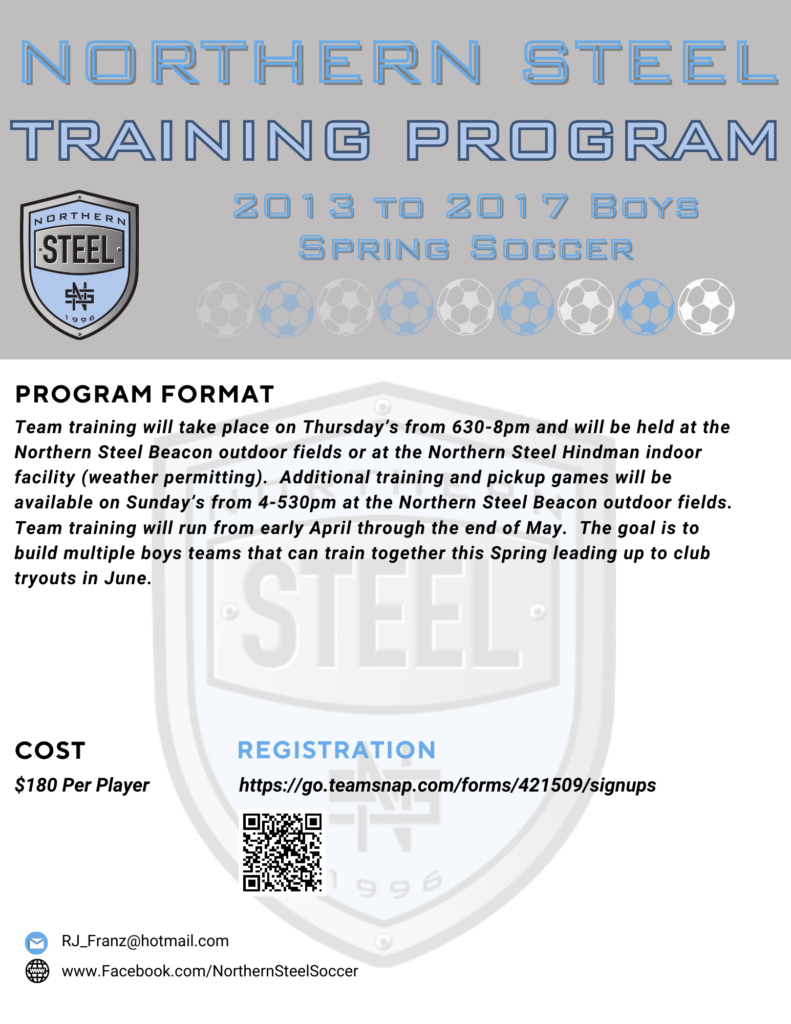Northern Steel Spring Boys Training